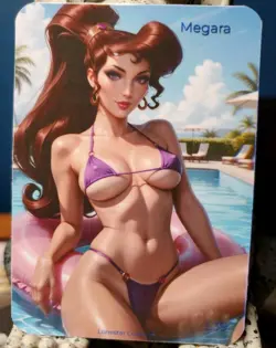 S 39 Megara Anime Spicy Sports Pool Lonestar Customs Waifu S3 BB Card - Image 1