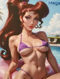 S 39 Megara Anime Spicy Sports Pool Lonestar Customs Waifu S3 BB Card - Image 3