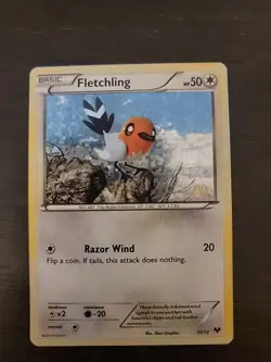 McDonald's Fletchling Promos Holo Rare Card 11/12 Light Play Condition - Image 1