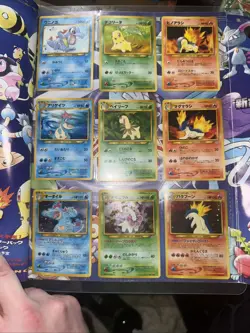 Pokemon Neo Card Game 9 Cards With Binder - Image 3