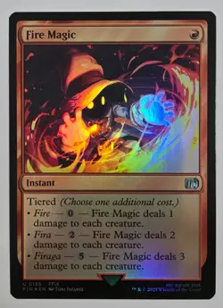 MTG Magic The Gathering Fire Magic Foil FIN Final Fantasy VIVI - Image 1