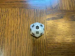 Magic the Gathering Final Fantasy D20 Spindown Die - White Moogle - MTG - Image 1