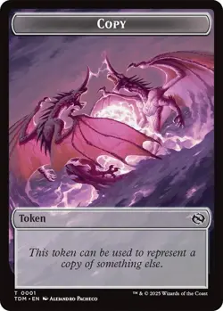 4x Copy/Monk Token, Tarkir Dragonstorm Tokens, MTG, 4 pack, Magic - Image 1