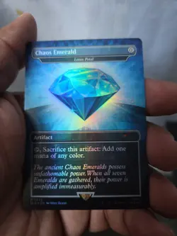 Chaos Emerald (Lotus Petal) Blue 7033 Secret Lair Drop Sonic Bonus MTG NM - Image 1