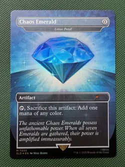 Chaos Emerald (Lotus Petal) Blue 7033 Secret Lair Drop Sonic Bonus MTG NM - Image 1