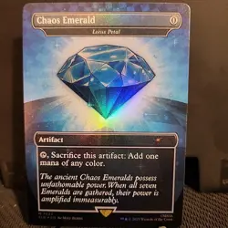 Chaos Emerald (Lotus Petal) Blue 7033 Secret Lair Drop Sonic Bonus MTG NM - Image 1
