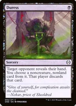 X 1 Duress NM All Will Be One 092 MTG Magic The Gathering - Image 1