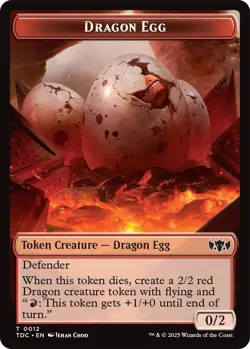 4x Dragon Egg/Dragon Token, Tarkir Dragonstorm Tokens, MTG, 4 pack, Magic - Image 1