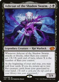 MTG Magic the Gathering Ashcoat of the Shadow Swarm (19/835) Jumpstart 2022 LP - Image 1