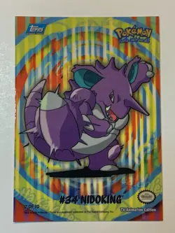 2000 Topps Pokemon TV Nidoking #34 Stick-Ons Sticker 2 of 10 (D) - Image 1