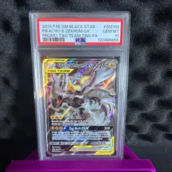 2019 POKEMON SM BLACK STAR PROMO #SM168 FULL ART/PIKACHU & ZEKROM GX PSA 10 - Image 2