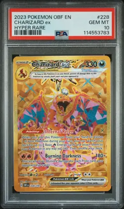 Charizard EX Hyper Rare PSA 10 GEM MINT Pokemon Obf En-Obsidian Flames 228/197 - Image 1