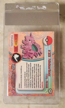 WAG Certified Nm Pokemon Card NIDORINO #33 TOPPS Holo Vintage TCG - Image 2