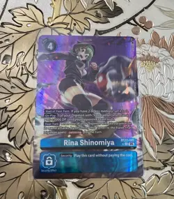 Digimon Card Game Rina Shinomiya BT22-085 Alternate Art Cyber Eden - Image 1