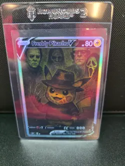 CUSTOMmade madeTOorder full art holo pokemon card PTL691 Freddy Pikachu - Image 1