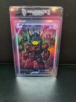CUSTOMmade madeTOorder full art holo pokemon card PTL682 Pikachu optimus prime - Image 1