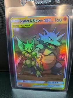 CUSTOMmade madeTOorder full art holo pokemon card PTL685 Scyther & Rhydon - Image 1
