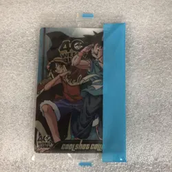 Dragon Ball × One Piece Card 40th Weekly Jump Morinaga Wafer Promo Goku Luffy - Image 1