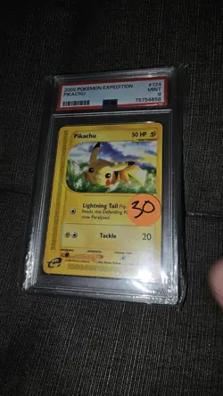 Pokemon 2002 Pikachu E-Card Expedition Common Q0915 PSA 9 - Image 1
