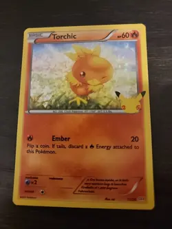 Pokemon TCG Torchic McDonald's Promo Foil Card 11/25 Holo - Image 1