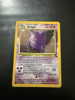 Pokemon TCG Gengar Fossil Holo Card 5/62 Unlimited Rare - Image 1
