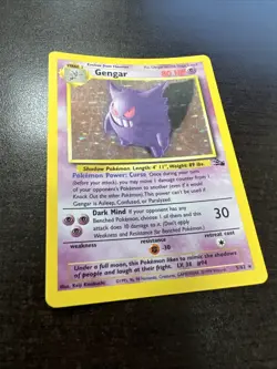 Pokemon TCG Gengar Fossil Holo Card 5/62 Unlimited Rare - Image 2