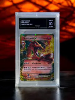 Pokemon TCG Charizard-Ex XY Evolutions Holo Rare Card 12/108 GMA 10 Gem Mint - Image 1