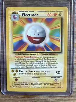 Electrode Base Set 21/102 Rare Pokemon Card NM - Image 1