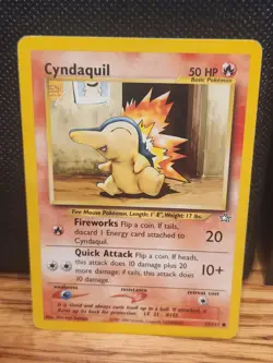 Pokemon Card Cyndaquil Neo Genesis 1st Edition 57/111 MP - Image 1