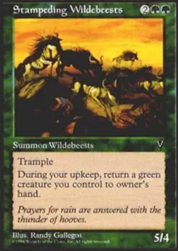 Stampeding Wildebeests - Visions #121/167 MTG Magic The Gathering - Image 1