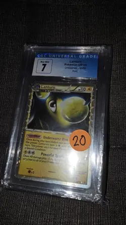 Pokemon TCG Lanturn Prime 86/95 HGSS Unleashed Ultra Rare CGC 7 - Image 1