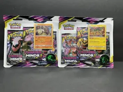 Pokemon- Sun & Moon - UNIFIED MINDS 3 Pack Blister X2 Lot - New & Factory Sealed - Image 1