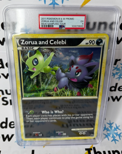 ⚡❄ 2011 Pokemon B&W Promo Jumbo Zorua & Celebi Holo PSA 5 Graded Low POP 2 - Image 1