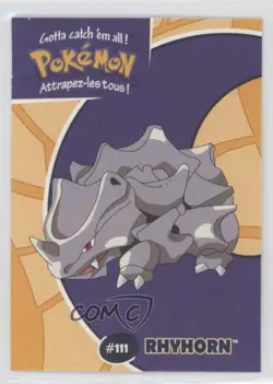 Rhyhorn Danone Pokemon Stadium Tips #38 2000 d8k - Image 1