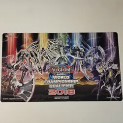 Yugioh Mekk Knight Playmat 2018 World Championship Qualifier WCQ Official Konami - Image 1