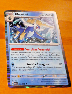 POKEMON FLAMME BLANCHE CARD RARE HOLO CARTE Clamiral 023/086 WHT EV10.5 FR MINT - Image 1