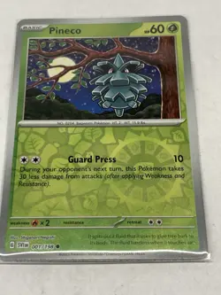 Pineco Reverse Holo 1/198 NM Condition Pokemon Card Scarlet And Violet - Image 1