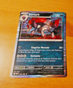 POKEMON FLAMME BLANCHE CARD HOLO CARTE ZOROARK 062/086 WHT EV10.5 FR MINT - Image 1