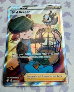 Pokemon Card Bird Keeper 066/072 Shining Fates Holo Ultra Rare NM - Image 1