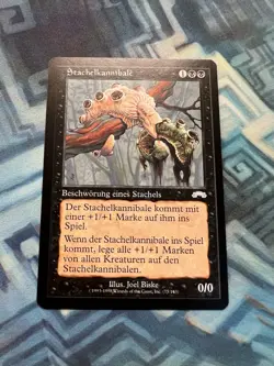 MTG German Spike Cannibal NM-/EX+ Exodus Stachelkannibale - Image 1
