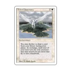 WOTC MtG 3rd Ed Island Sanctuary (R) VG - Image 1
