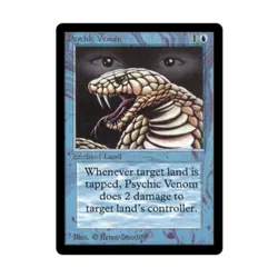 WOTC MtG Beta Psychic Venom (C) VG - Image 1