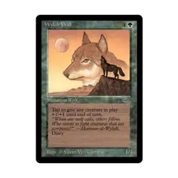 WOTC MtG Arabian Nights Wyluli Wolf - Light (C1) EX - Image 1