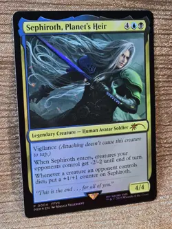 Sephiroth, Planet's Heir 0004 NM MTG Final Fantasy Foil Promo - Image 2