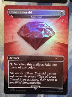Chaos Emerald (Lotus Petal) Red 7032 Secret Lair Drop Sonic Bonus MTG NM - Image 1