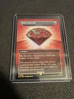 Chaos Emerald (Lotus Petal) Red 7032 Secret Lair Drop Sonic Bonus MTG NM - Image 1