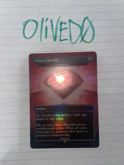 Chaos Emerald (Lotus Petal) Red 7032 Secret Lair Drop Sonic Bonus MTG NM - Image 1