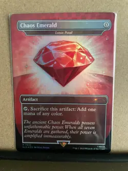 Chaos Emerald (Lotus Petal) Red 7032 Secret Lair Drop Sonic Bonus MTG NM - Image 1