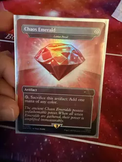 Chaos Emerald (Lotus Petal) Red 7032 Secret Lair Drop Sonic Bonus MTG NM - Image 1
