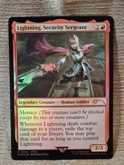 Lightning, Security Sergeant - Promo FOIL - Final Fantasy - 0002 - NM - MTG - Image 1